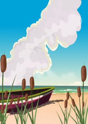 Fishing boat on a Beach