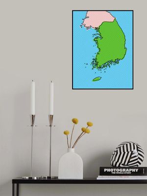 South Korea Pop Art Map