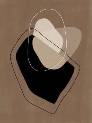 Layered Organic Shapes in Neutral Tones