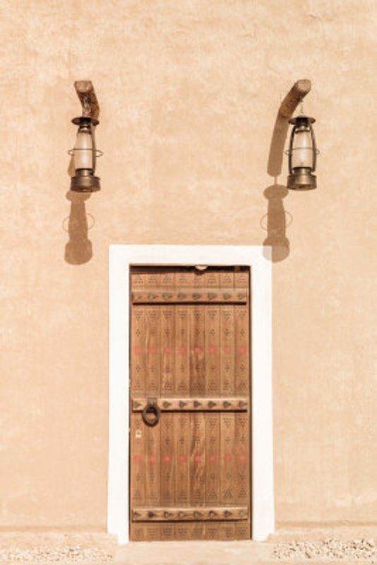 Arabian Door With Lanterns