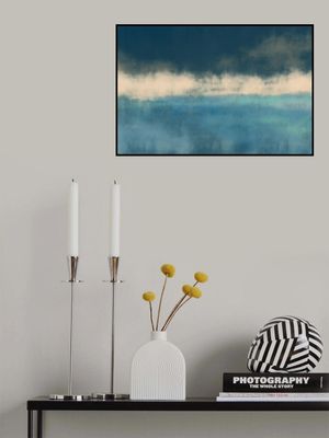 Abstract Landscape in blue and white.