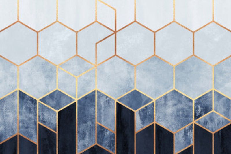 Soft Blue Hexagons
