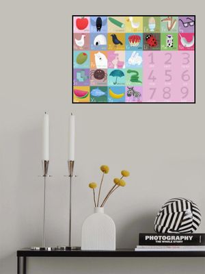 Cute Colorful Alphabet and Counting Illustration