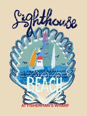 Lighthouse Beach Poster