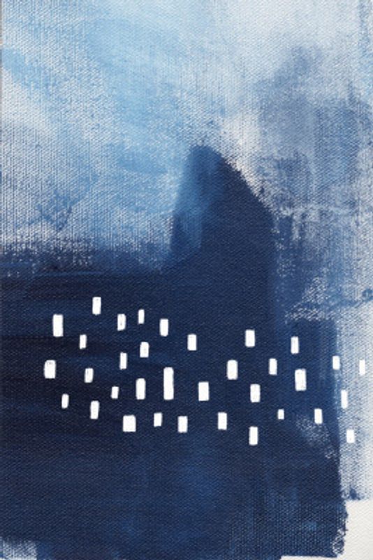 Blue Hues And White Rectangular Elements