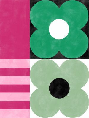 Bold Floral Geometry