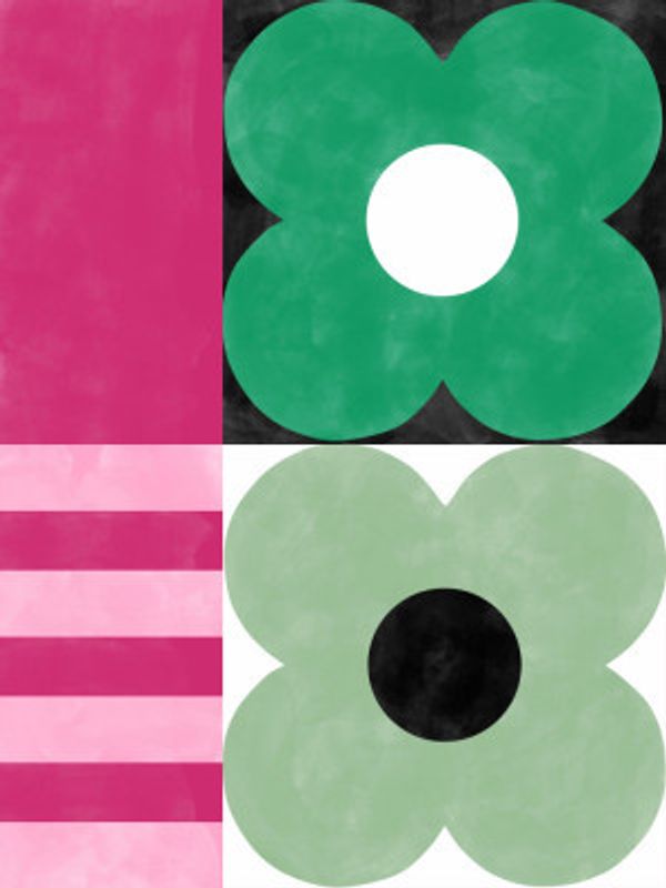 Bold Floral Geometry