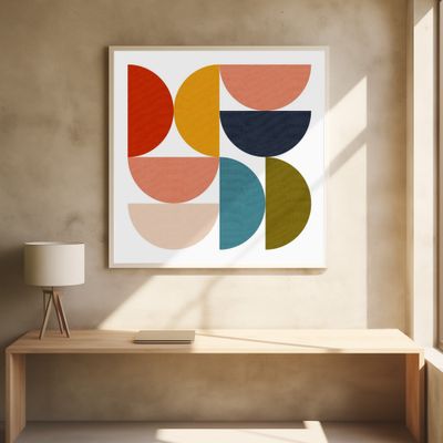 Mid Century Geometric Color Play 4