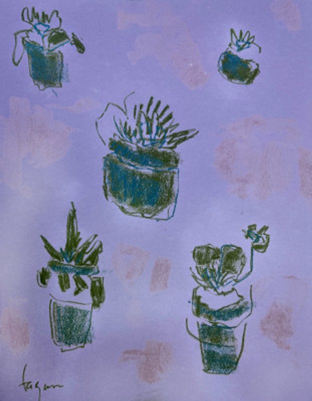 Potted Blessings   Blue