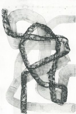 Interwoven Silence Abstract Charcoal Texture Art Print