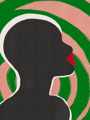 Anonymous Portrait In Green Spiral