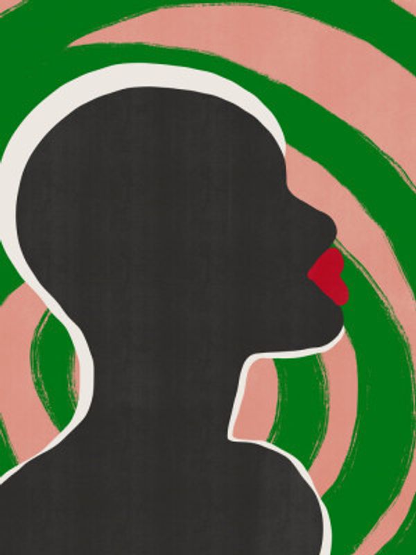 Anonymous Portrait In Green Spiral