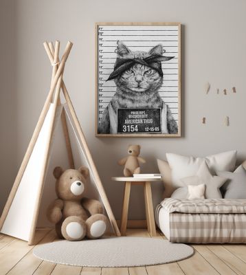 Cat In A Police Lineup