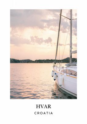 Hvar Croatia travel poster