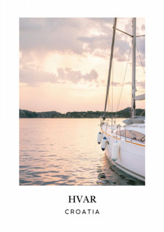 Hvar Croatia travel poster