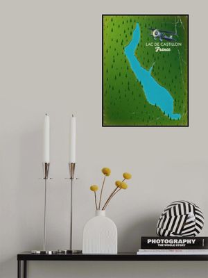 Lac De Castillon France Lake map