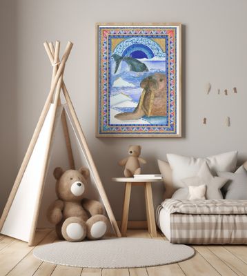 Walrus and Whale from an Alphabet of Animals