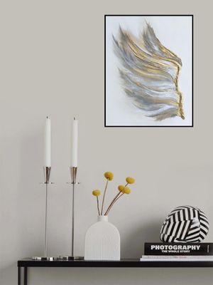 Abstract Wing in Gold and White