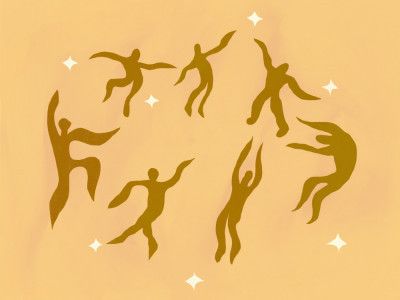 Dancers Floating Gracefully