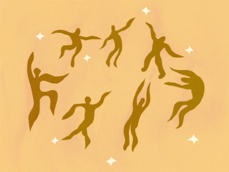 Dancers Floating Gracefully