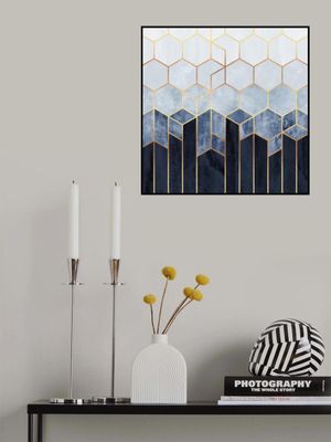 Soft Blue Hexagons