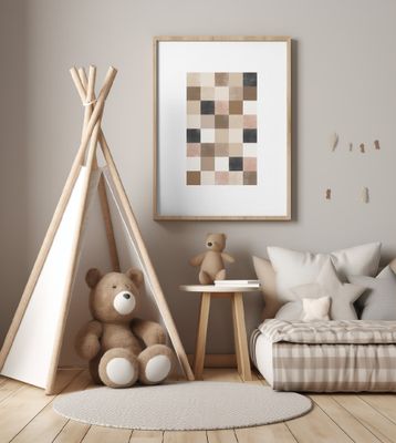 Geometric Pattern of Muted Earthy Tones