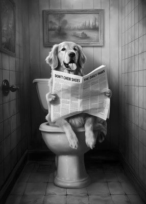 Dog in the Toilet