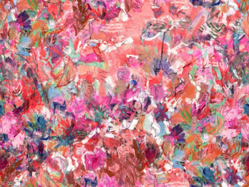 Repeatpattern Dancingdahlias Hot Pink