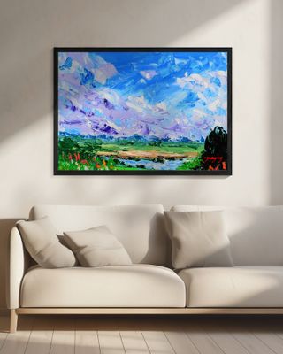 Wildflowers In The Field And The Sky