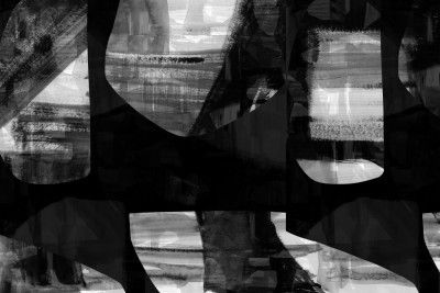 Abstract Black Night Shapes 2