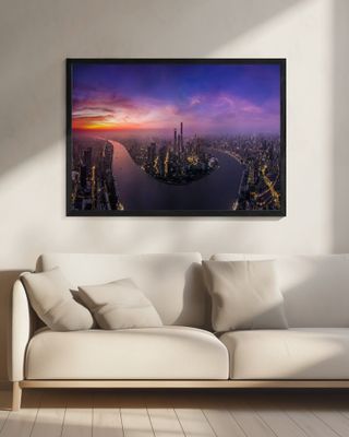 The Morning Glow in Lujiazui Shanghai