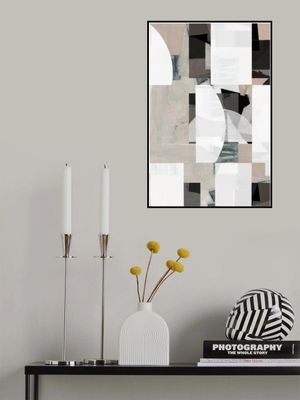 Abstract Mocha Black White Composition No. 1