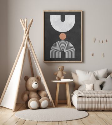 Circles on black background 6