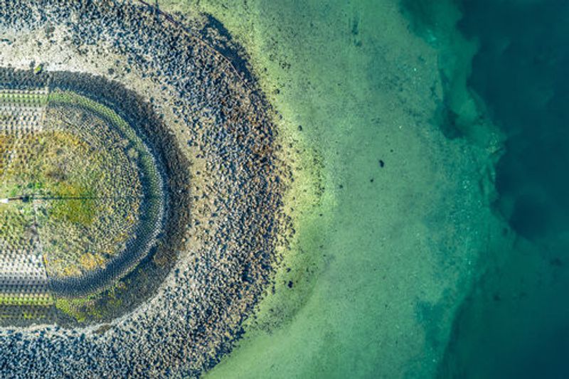 At the end of the pier