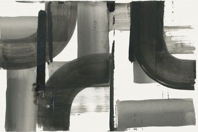 Monochrome Abstract Black Shapes 3