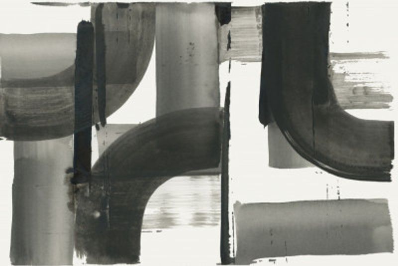 Monochrome Abstract Black Shapes 3