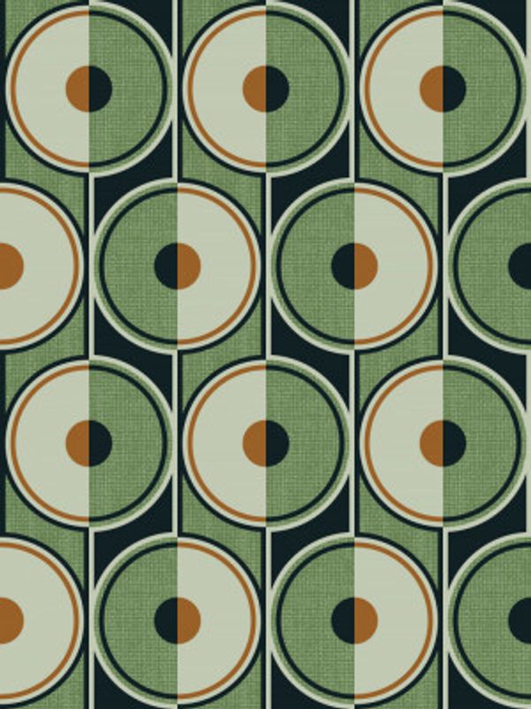 Retro Circles Green