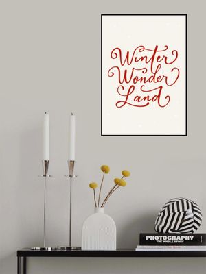 Winter Wonderland Text (green), Christmas Noël Holiday Winter Quote Typography Lettering