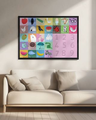 Cute Colorful Alphabet and Counting Illustration