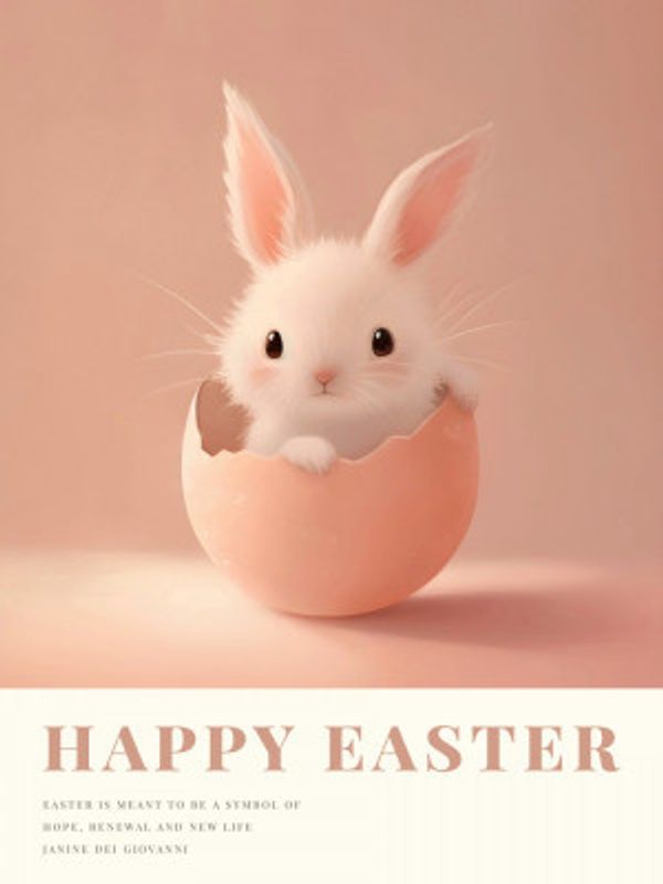 Bunny in Eggshell