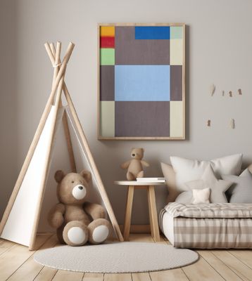 Geometric Shapes With A Muted Color Palette Of Grey