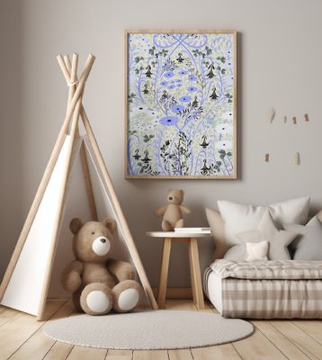 Meadow Scent Periwinkle Pattern