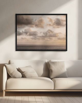 Candy Cotton  Clouds Beige Over the Ocean