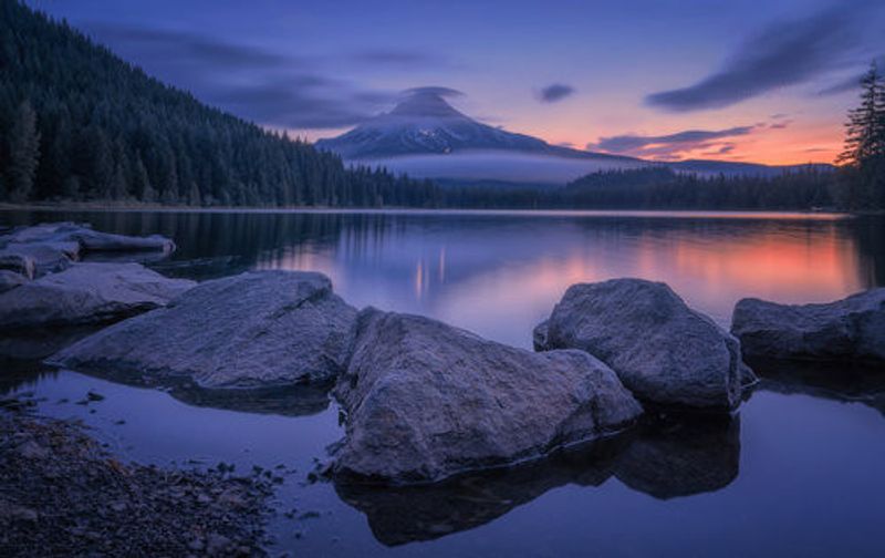 Twilight at Trillium Lake