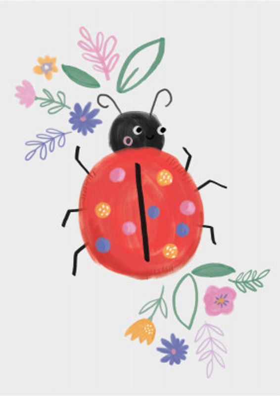 Cute Critters Lady Bug  - Simple Boho Kids &amp; baby nursery