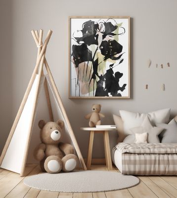 Black Floral Study No.2