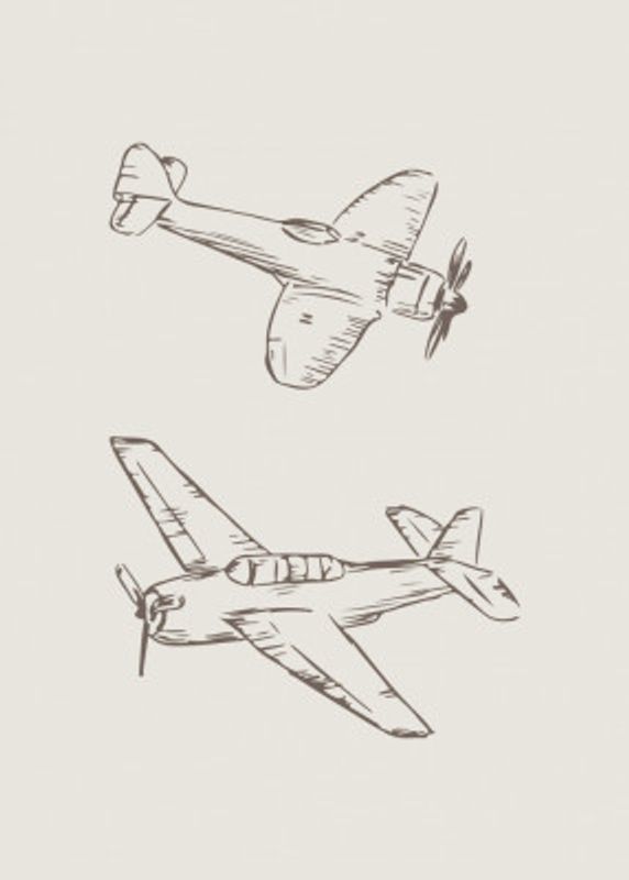 Illustrated Planes Vintage