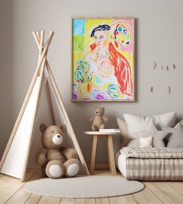 Self Portrait After Dick Ket, Tamara Jare, oil on canvas, 2024