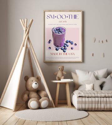 Blueberry Smoothie Illustration