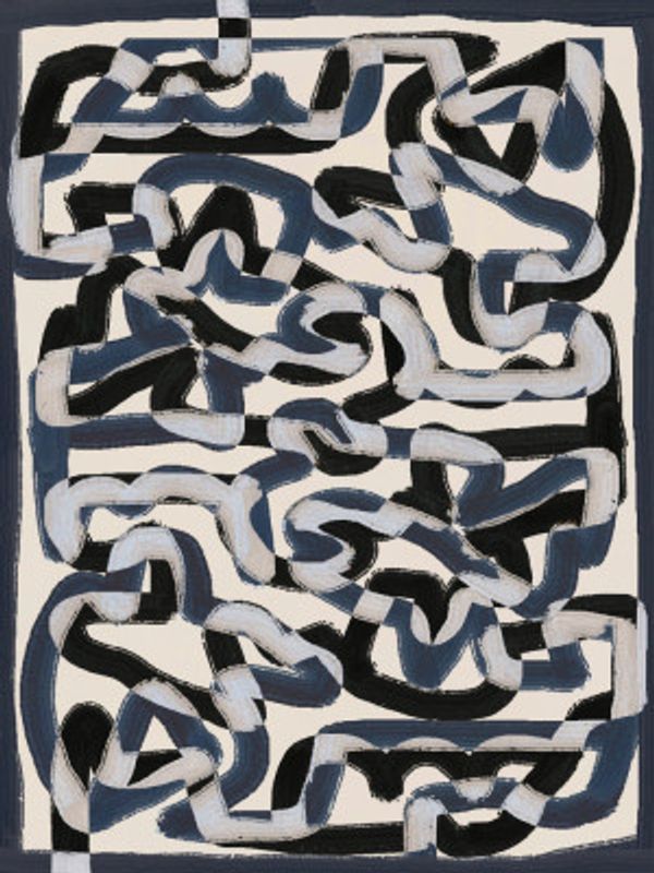 Abstract grey line deco 04